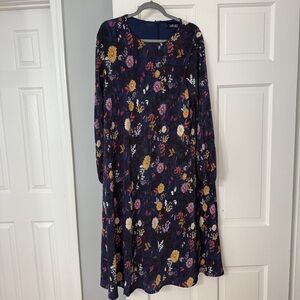 Floral Long Sleeve Dress with Bishop Sleeves